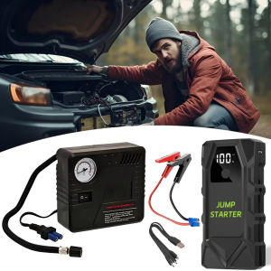 Multi-Functional Car Jump Starter with Tire Air Inflator